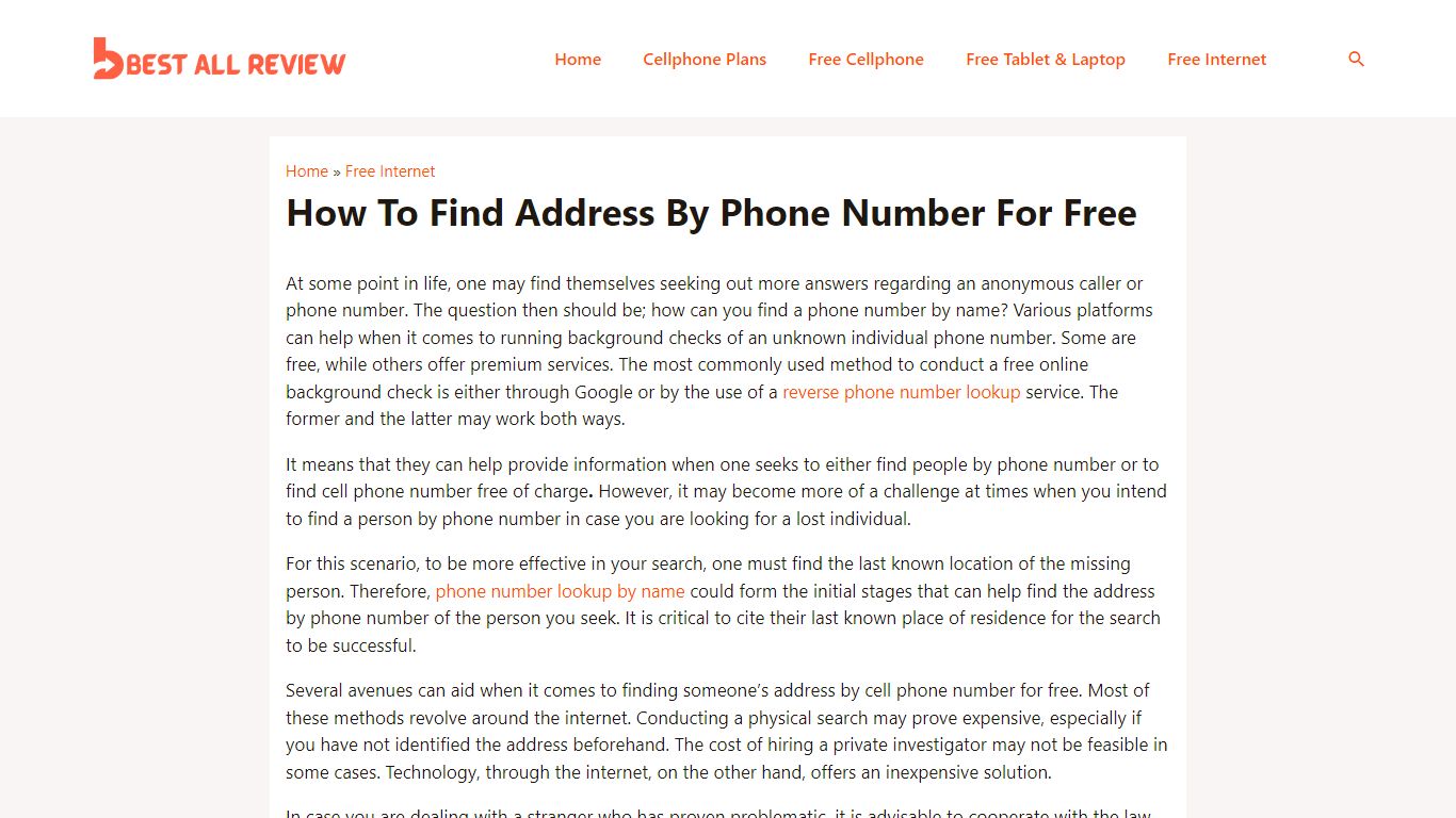 How To Find Address By Phone Number For Free 2022 - Best All Review